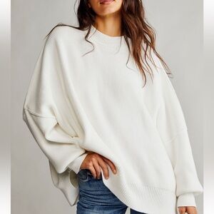 Free People Easy Street Tunic Size Large Painted White